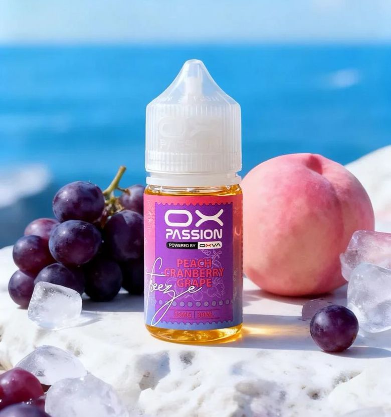 Ox Passion Peach Cranberry Grape 30ml Nic Salt E-Liquid - price in Pakistan, Smokes Hub