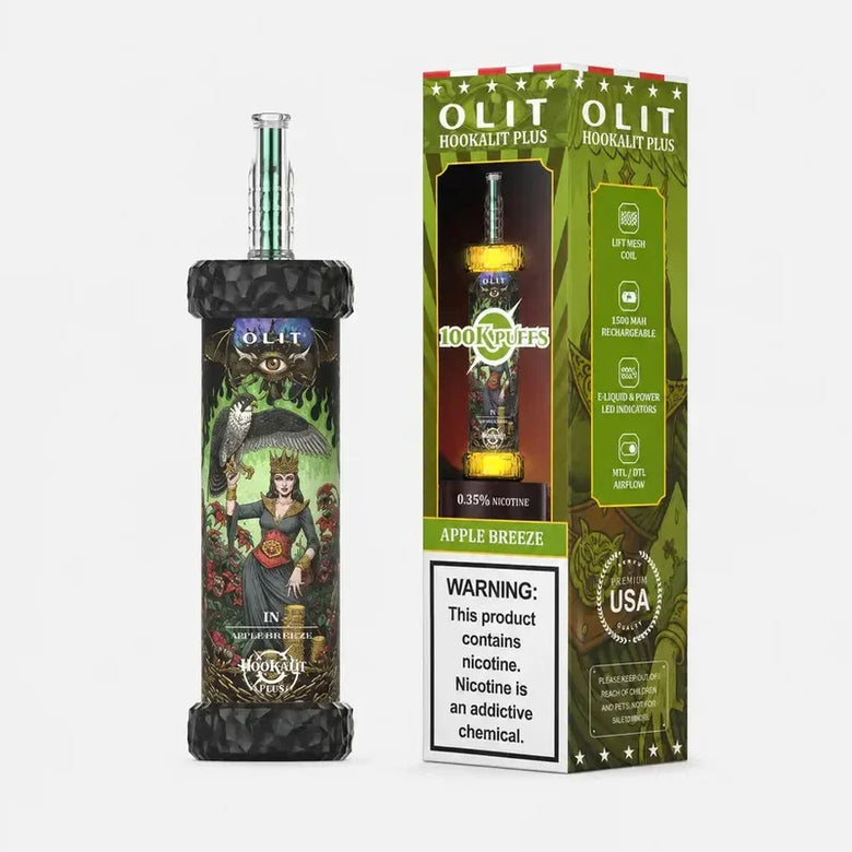 OLIT Hookalit Plus 100K Puffs – Apple Breeze disposable vape Pakistan