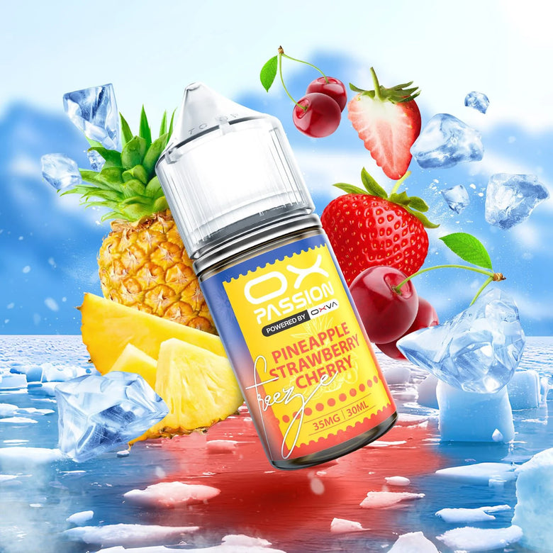 Ox Passion Pineapple Strawberry Cherry 30ml Nic Salt E-Liquid - price in Pakistan, Smokes Hub