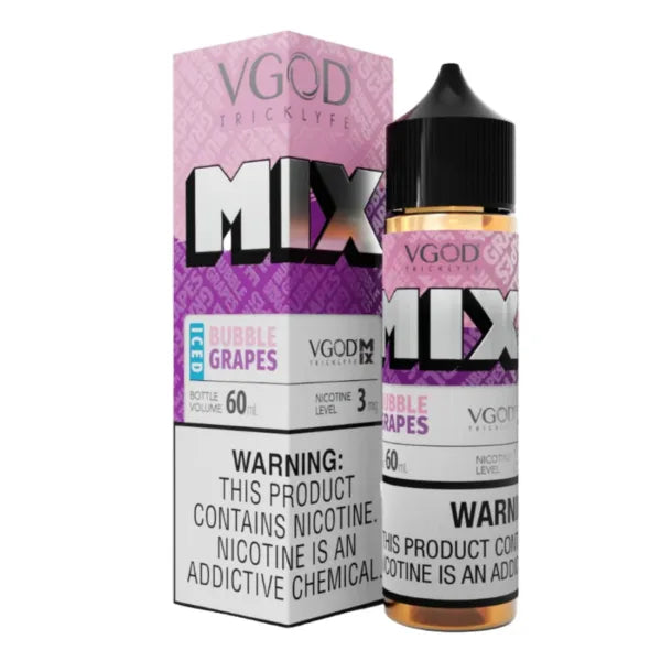 Vgod Free Base Mix Iced Bubble Grape 60ML