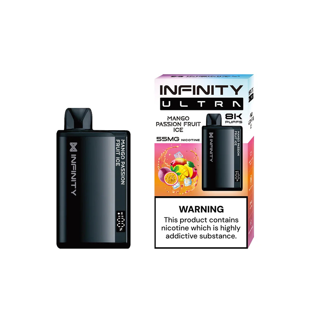 INFINITY DISPOSABLE VAPE MANGO GUAVA BLACKCURRANT ICE 8000 PUFF 55MG