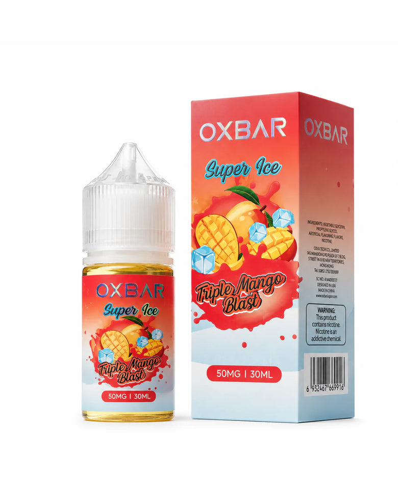 OXBAR Triple Mango Super Ice Nic Salt 30ml – icy mango 35mg 55mg Pakistan