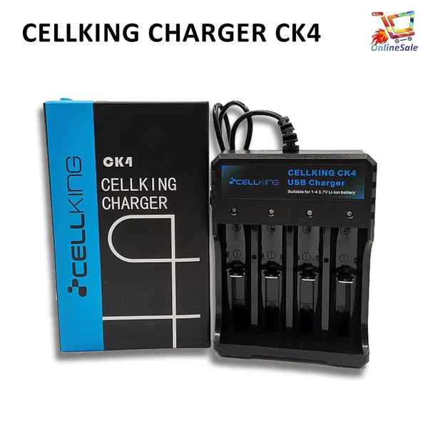 Cellking CK4 4-Slot Battery Charger - price in Pakistan, Smokes Hub