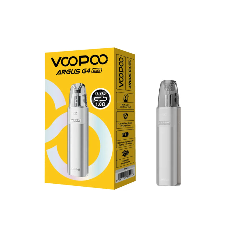VOOPOO Argus G4 Mini Pod Kit Silver colour — flip-pod resistance switch Pakistan