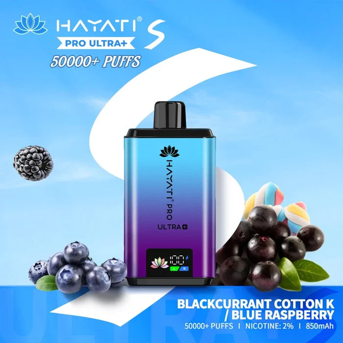 Hayati Pro Ultra Plus S 50000 puffs Cherry Berry flavour disposable vape