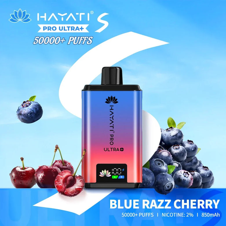 Hayati Pro Ultra Plus S 50000 puffs disposable vape kit with smart LED display
