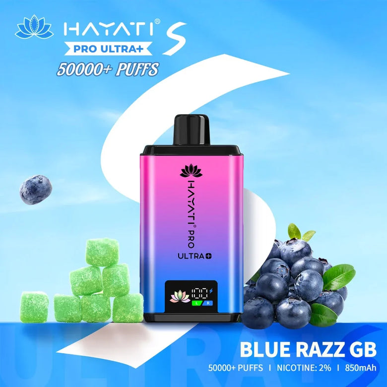 Hayati Pro Ultra Plus S 50000 puffs disposable vape available in Pakistan at Smokes Hub