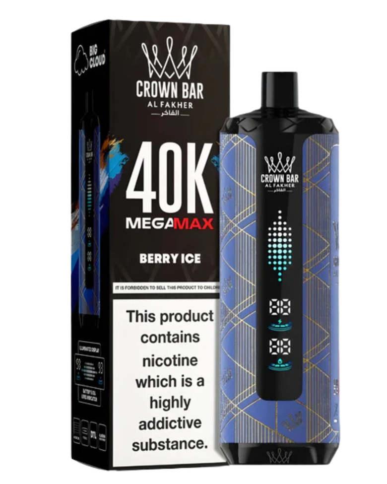 Al Fakher Mega Max 40K Berry Ice – mesh coil DTL disposable vape, best price Pakistan