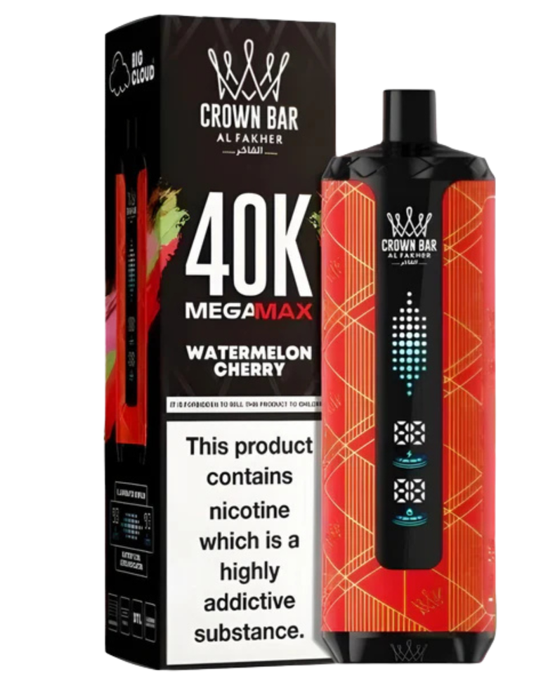 Al Fakher Mega Max 40K Watermelon Cherry – shisha-inspired rechargeable disposable vape Pakistan