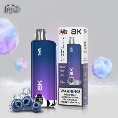 IVG Blueberry Cotton Candy Ice 8000 Puffs Disposable Vape - price in Pakistan, Smokes Hub