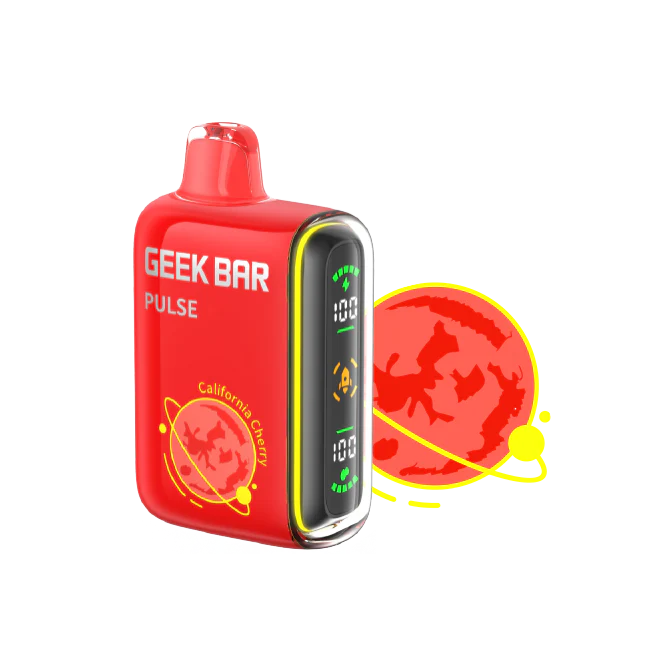 Geek Bar Pulse California Cherry 15000 Puffs – dual mesh coil disposable vape Pakistan