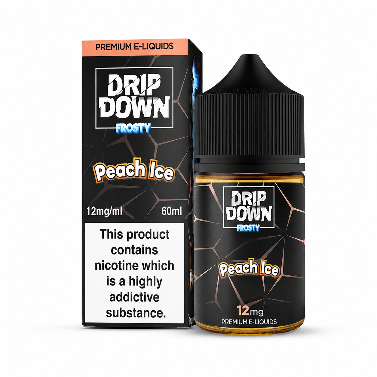 Drip Down Frosty Peach Ice 60ml Free Base E-Liquid - price in Pakistan, Smokes Hub