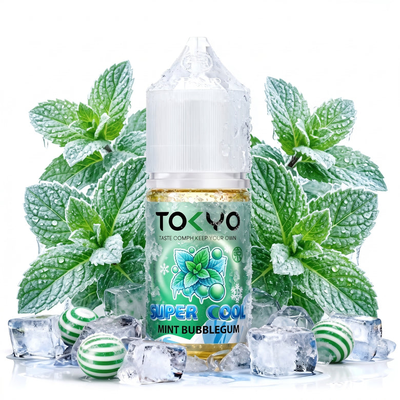 Tokyo Super Cool Mint Bubblegum nic salt 30ml e-liquid bottle - 35mg/50mg - price in Pakistan