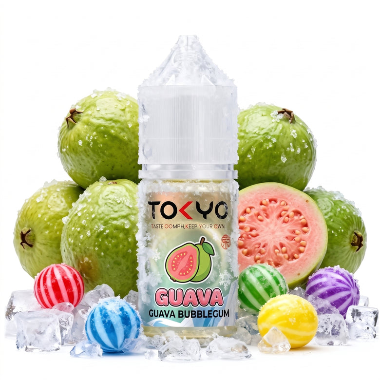 Tokyo Super Cool Guava Bubblegum nic salt 30ml e-liquid bottle - 35mg/50mg - price in Pakistan