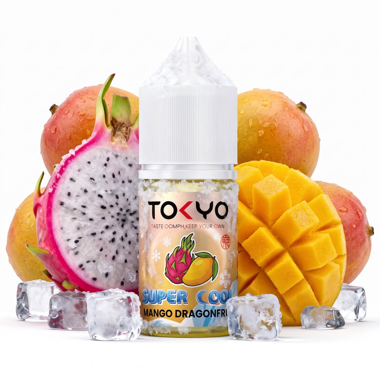 Tokyo Super Cool Mango Dragonfruit nic salt 30ml e-liquid bottle - 35mg/55mg - price in Pakistan