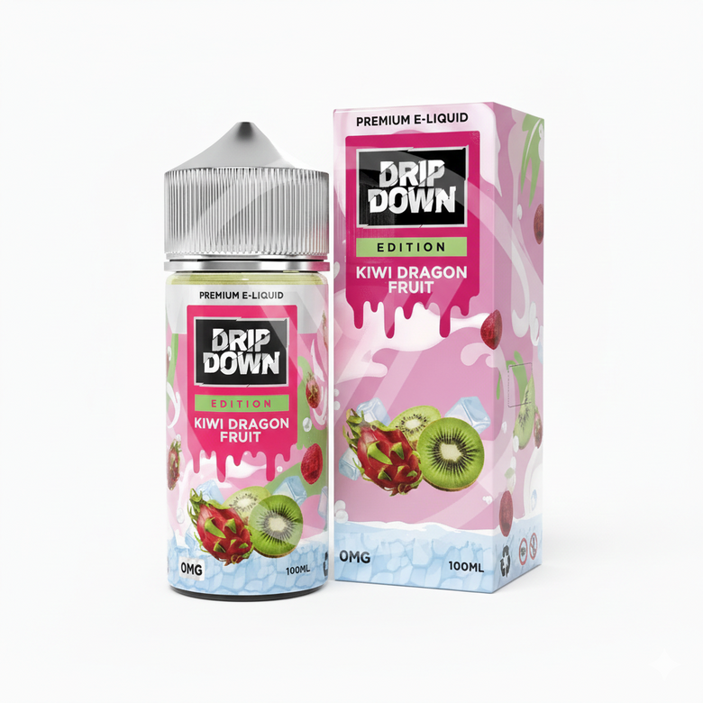 Drip Down Kiwi Dragon Fruit 100ml Free Base E-Liquid - price in Pakistan, Smokes Hub