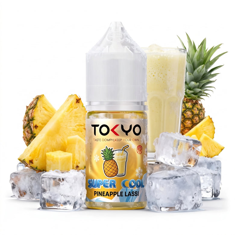 Tokyo Super Cool Pineapple Lassi nic salt 30ml e-liquid bottle - 35mg/50mg - price in Pakistan