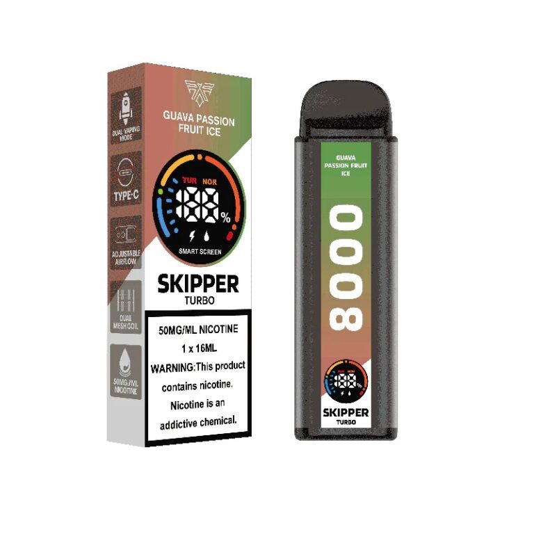 Skipper Turbo Guava Passion Fruit Ice 10000 Puffs Disposable Vape - price in Pakistan, Smokes Hub