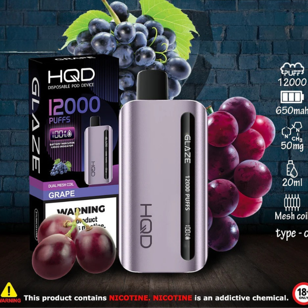 HQD Glaze 12000 Puffs Disposable Vape - price in Pakistan, Smokes Hub