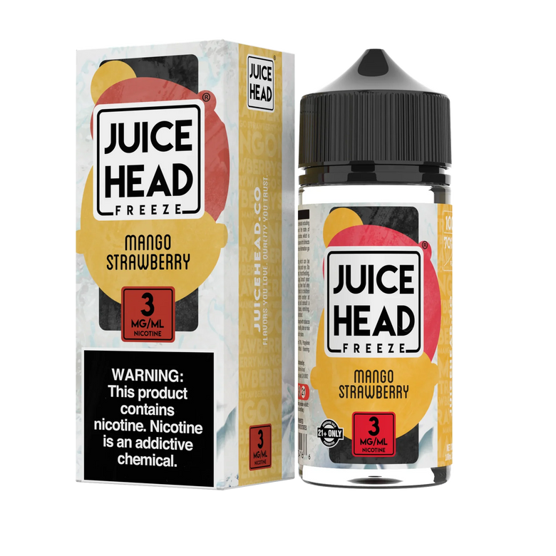 Juice Head Mango Strawberry Extra Freeze 100ml Free Base E-Liquid - price in Pakistan, Smokes Hub