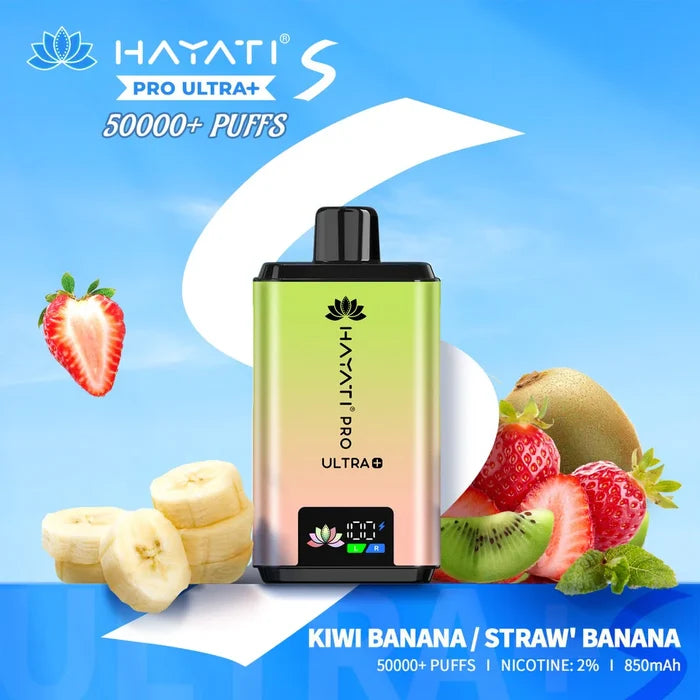 Hayati Pro Ultra Plus S 50000 puffs rechargeable disposable vape box packaging