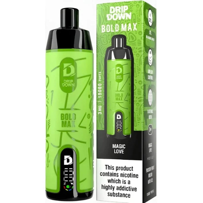 Drip Down Bold Max Magic Love 15000 Puffs – mesh coil disposable vape price Pakistan