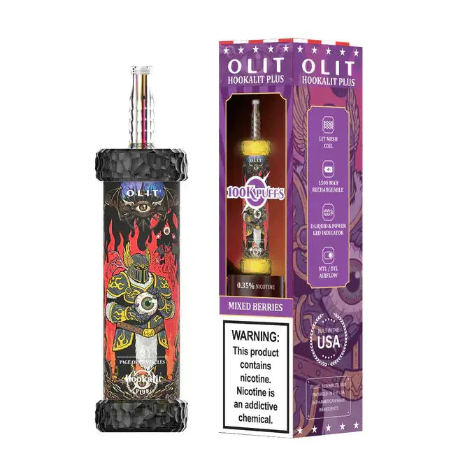 OLIT Hookalit Plus 100K Puffs – Mixed Berries disposable e-hookah Pakistan