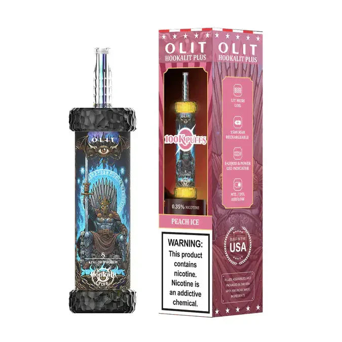 OLIT Hookalit Plus 100K Puffs – Peach Ice disposable vape price in Pakistan