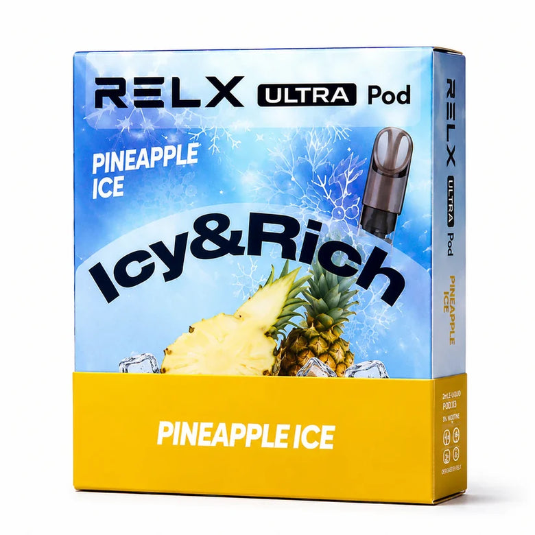RELX Ultra Pod Pineapple Ice flavour - sweet iced pineapple prefilled pod Pakistan