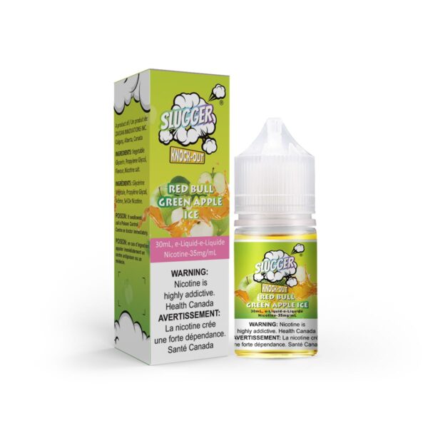 Slugger Knock Out Red Bull Green Apple Ice 30ml Nic Salt E-Liquid - price in Pakistan, Smokes Hub