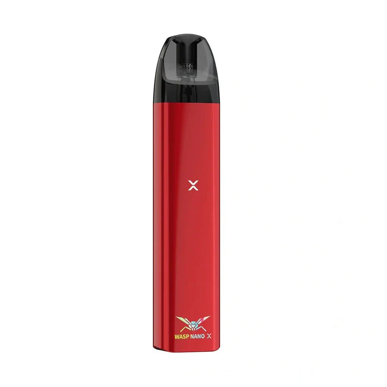 Oumier Wasp Nano X Pod Kit in Red, draw-activated 1000mAh pod kit with adjustable airflow