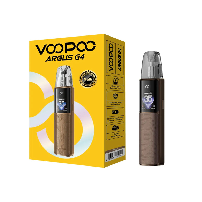 VOOPOO Argus G4 Pod Kit Brown colour — Multi-Ohm Cartridge 35W Pakistan