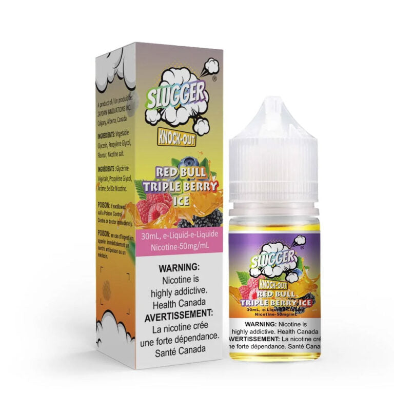 Slugger Knock Out Red Bull Triple Berry Ice 30ml Nic Salt E-Liquid - price in Pakistan, Smokes Hub