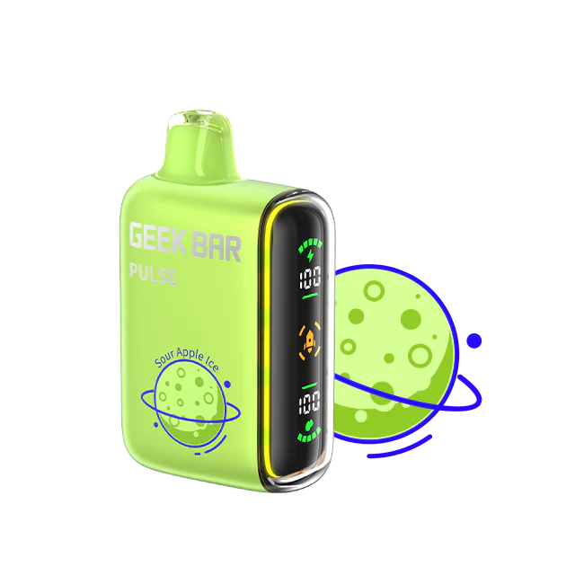 Geek Bar Pulse Sour Apple Ice 15000 Puffs – smart display disposable vape Pakistan