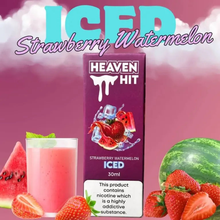 Heaven Hit Iced Strawberry Watermelon 30ml Nic Salt E-Liquid - price in Pakistan, Smokes Hub