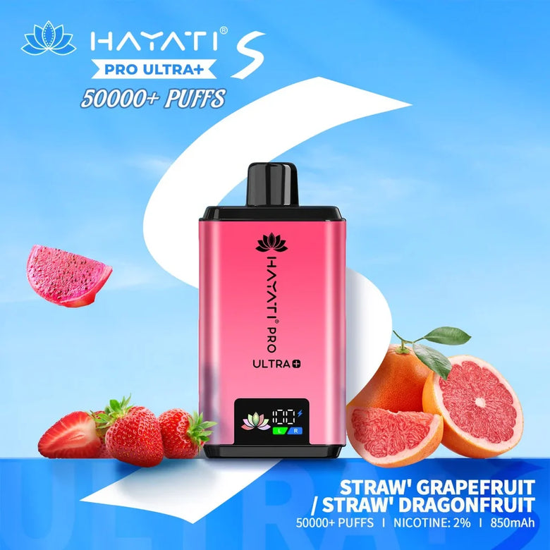 Hayati Pro Ultra Plus S 50000 puffs Kiwi Strawberry Banana flavour vape