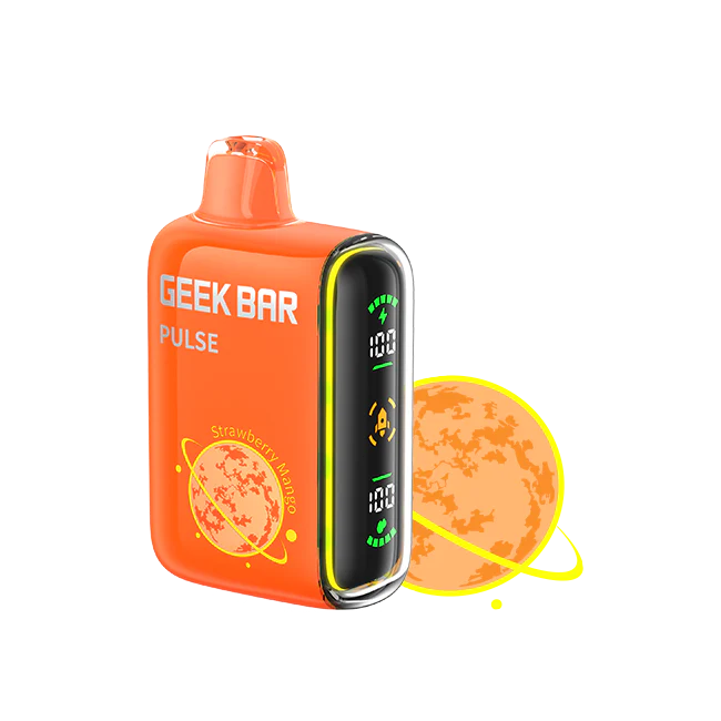 Geek Bar Pulse 15000 Strawberry Mango – 50mg nic salt disposable vape price Pakistan