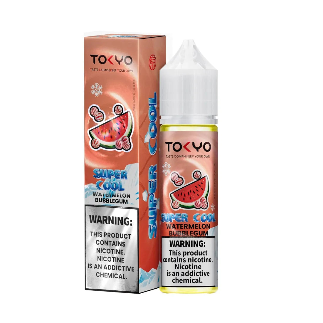 Super Cool Watermelon Bubblegum E-Liquid 60ML