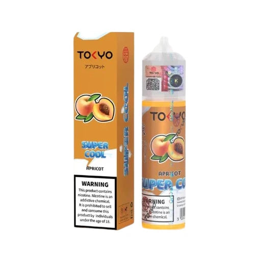 Tokyo Super Cool Apricot 60ml freebase e-liquid bottle – sweet apricot icy menthol vape Pakistan