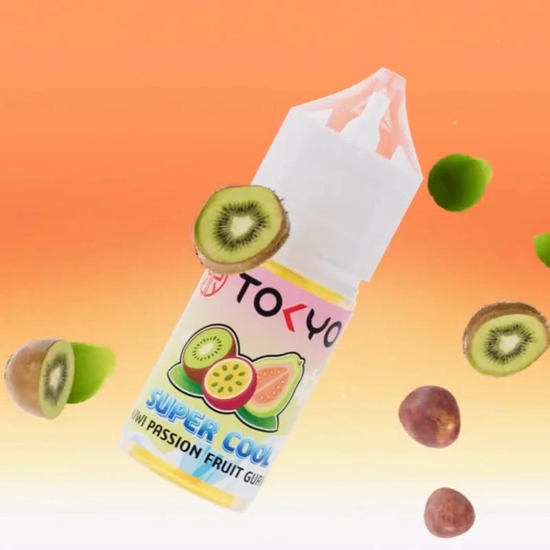 Tokyo Super Cool Kiwi Passion Fruit Guava Nic Salt E-Liquid 30ml - vape flavour, price in Pakistan, Smokes Hub