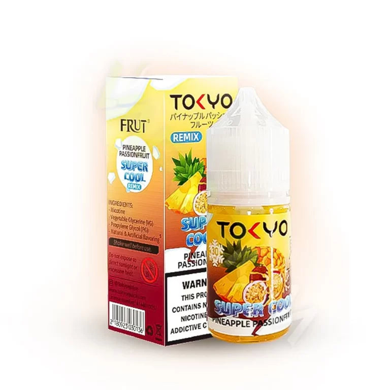 Tokyo Super Cool Series Pineapple Passion Fruit 30ml by Tokyo – buy vape e-liquid at Smokes Hub Pakistan
