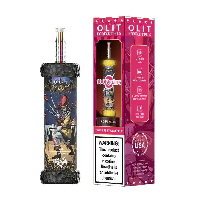 OLIT Hookalit Plus 100K Puffs – Tropical Strawberry disposable vape Pakistan
