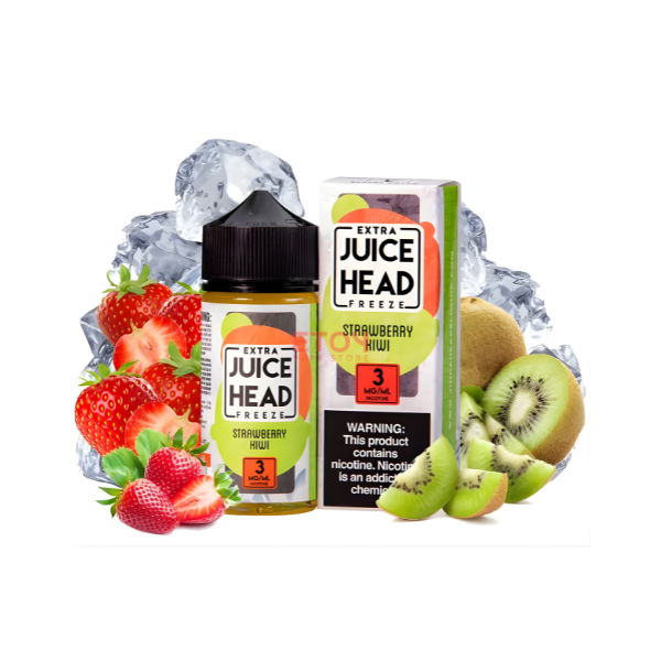 Juice Head Strawberry Kiwi Extra Freeze 100ml Free Base E-Liquid - price in Pakistan, Smokes Hub