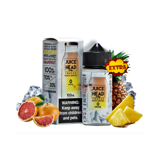 Juice Head Pineapple Grapefruit Extra Freeze 100ml Free Base E-Liquid - price in Pakistan, Smokes Hub