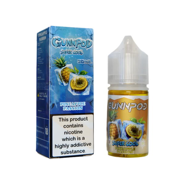 Gunnpod Super Cool Pineapple Passion Ice 30ml Nic Salt E-Liquid - price in Pakistan, Smokes Hub