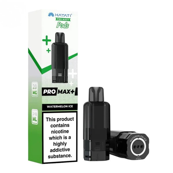 Hayati Replacement Pod fitted into Pro Max Plus device – genuine pod compatibility Pakistan