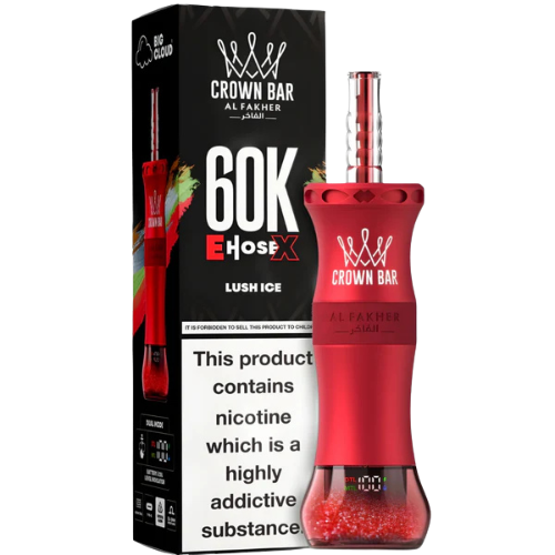 Al Fakher Crown Bar E-Hose X 60K – Lush Ice watermelon disposable vape, 50ml, buy Pakistan