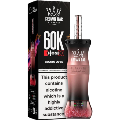 Al Fakher Crown Bar E-Hose X Magic Love – shisha-inspired 60000 puffs disposable vape