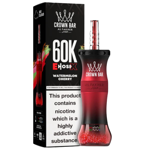Crown Bar E-Hose X Watermelon Cherry 60K puffs – curved smart screen disposable vape