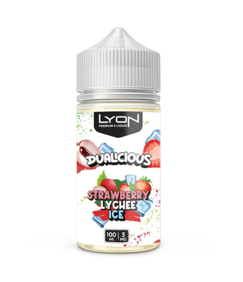 LYON Dualicious Strawberry Lychee Ice 100ml 3mg freebase e-liquid bottle - price in Pakistan